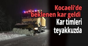 Kocaeli’de beklenen kar geldi 