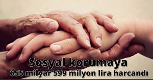 Sosyal korumaya 655 milyar 599 milyon TL harcandı