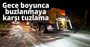 Gece boyunca buzlanmaya karşı tuzlama