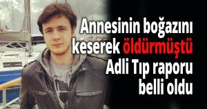 Annesinin boğazını keserek öldürmüştü