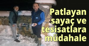 Patlayan sayaç ve tesisatlara müdahale