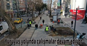    Yürüyüş yolunda kar molası bitti çalışmalar devam ediyor
