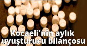 Kocaeli'nin aylık uyuşturucu bilançosu