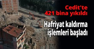 Cedit'te 421 bina yıkıldı