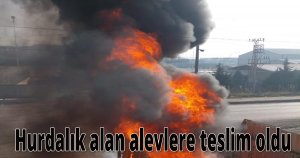 Hurdalık alan alevlere teslim oldu