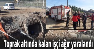 Kocaeli'de toprak altında kalan işçi ağır yaralandı