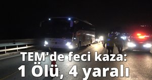 TEM'de feci kaza:1 Ölü, 4 yaralı