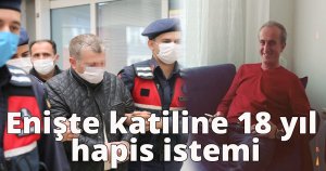 Enişte katiline 18 yıl hapıs istemi