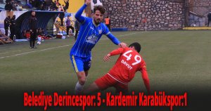 TFF 3. Lig: Belediye Derincespor 5 - Kardemir Karabükspor:1