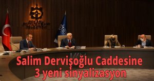 Salim Dervişoğlu Caddesine 3 yeni sinyalizasyon