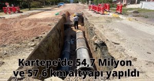 Kartepe'de 54,7 Milyon ve 57,6 km altyapı yapıldı
