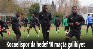 Kocaelispor'da hedef 10 maçta galibiyet