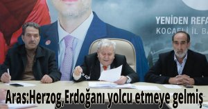 Aras:Herzog,Erdoğanı yolcu etmeye gelmiş