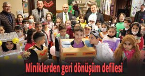 Miniklerden geri dönüşüm defilesi