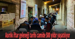 Asırlık iftar geleneği tarihi camide 500 yıldır yaşatılıyor