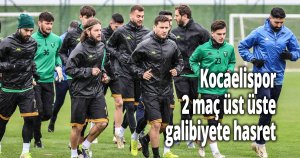 Kocaelispor, 2 maç üst üste galibiyete hasret