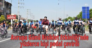  Avrupa Günü Bisiklet Etkinliği’nde yüzlerce kişi pedal çevirdi