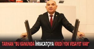 TARHAN ''BU KANUNDA İHRACATÇIYA KREDİ YOK VESAYET VAR''