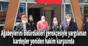 Ağabeylerini öldürdükleri gerekçesiyle yargılanan kardeşler yeniden hakim karşısında