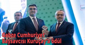 Gebze Cumhuriyet Başsavcısı Kuruçay’a ödül 