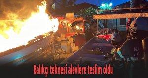 Balıkçı teknesi alevlere teslim oldu
