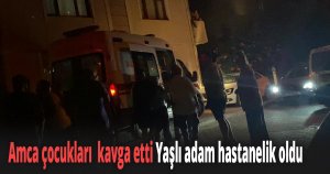 Amca çocukları arasında çıkan kavgada fenalaşan yaşlı adam hastanelik oldu