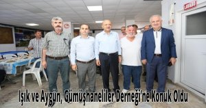 Işık ve Aygün, Gümüşhaneliler Derneği’ne Konuk Oldu  