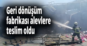 Geri dönüşüm fabrikası alevlere teslim oldu