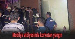 Mobilya atölyesinde korkutan yangın