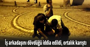 Genç kadını darp ettiği iddia edilen şahsı esnaf yaka paça yakaladı