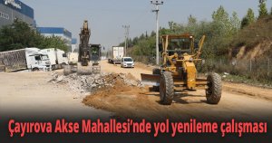 Çayırova Akse Mahallesi’nde yol yenileme çalışması