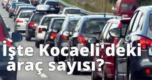 İşte Kocaeli'deki araç sayısı?