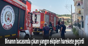 Binanın bacasında çıkan yangın ekipleri harekete geçirdi