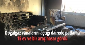 Kocaeli’de kadının doğalgaz vanalarını açtığı dairede patlama