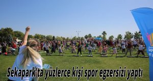  Sekapark’ta yüzlerce kişi spor egzersizi yaptı