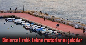 Binlerce liralık tekne motorlarını çaldılar