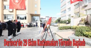 Derince’de 29 Ekim Kutlamaları Törenle Başladı
