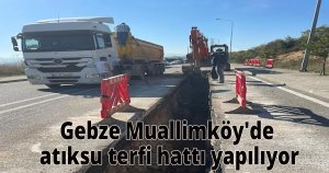 Gebze Muallimköy'de atıksu terfi hattı yapılıyor