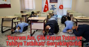  ‘Deprem Anı, Çök Kapan Tutun ve Tahliye Tatbikatı’ Gerçekleştirildi 