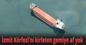 İzmit Körfezi’ni kirleten gemiye af yok