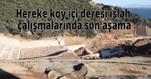 Hereke köy içi deresi islah çalışmalarında son aşama