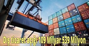 Dış ticaret açığı 109 Milyar 539 Milyon