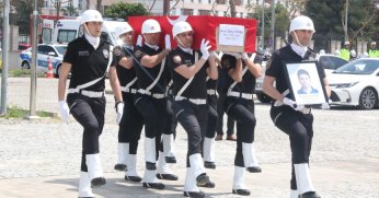 Genç polis memuruna hüzünlü veda!