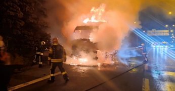 TEM'de kamyon alev alev yandı!