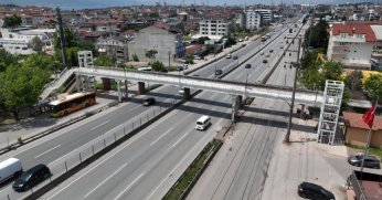 60 Evler yaya üstgeçidi tamamlanıyor