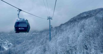 Teleferik keyfi kaldığı yerden