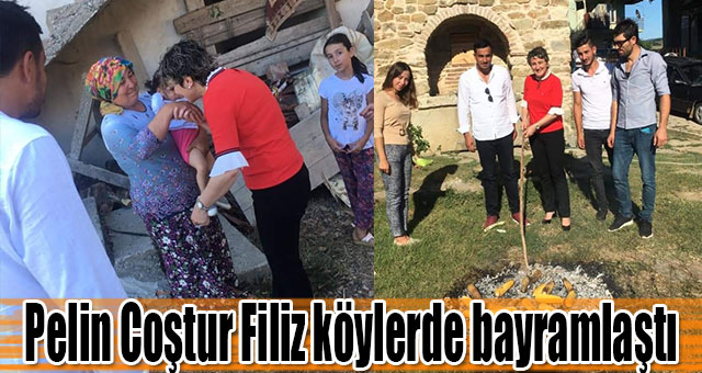 Pelin Coştur Filiz köylerde bayramlaştı
