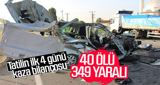 Bayram tatili yolunda kaza bilançosu