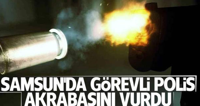 Polis memuru akrabasını vurup kaçtı