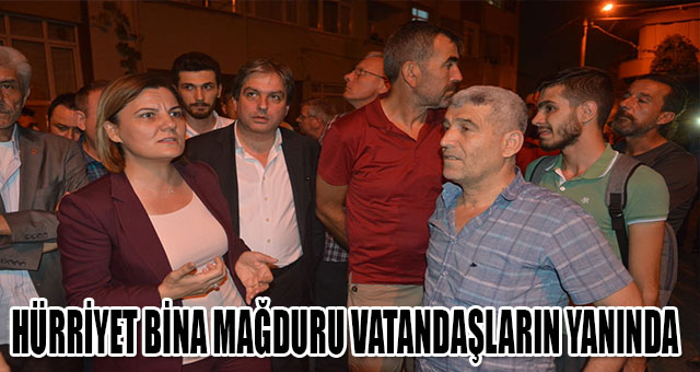 BAŞKAN HÜRRİYET BİNA MAĞDURU VATANDAŞLARIN YANINDA